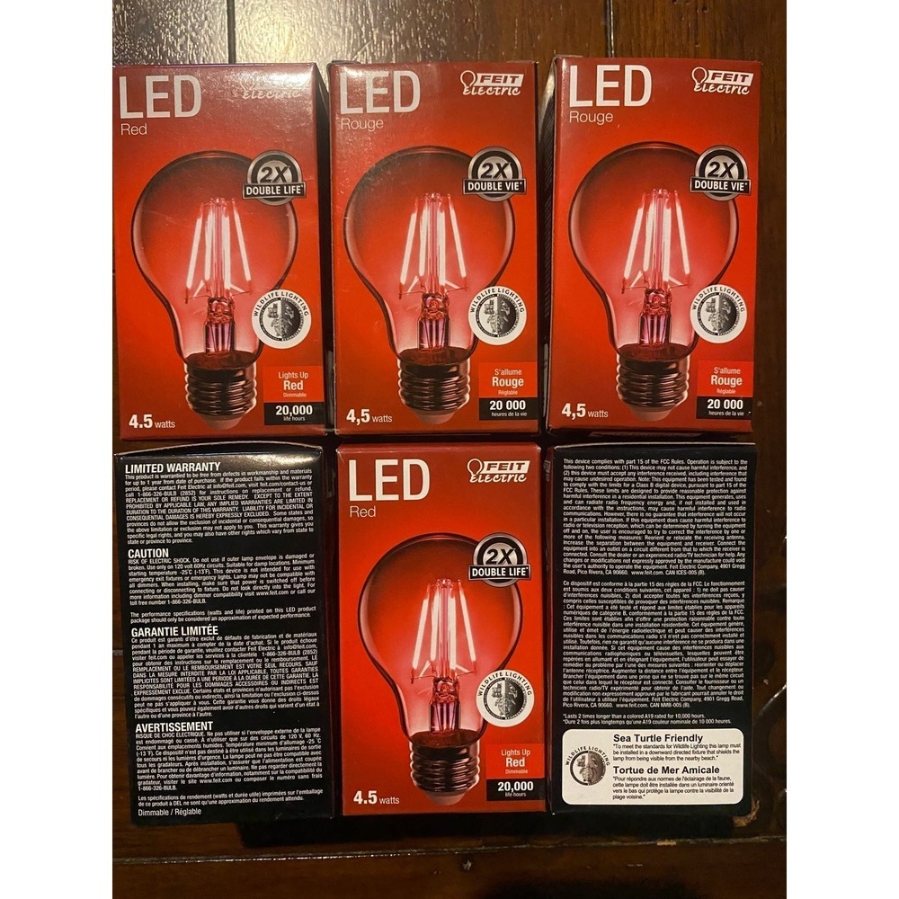 Dimmable Clear Red LED Bulbs‎ - Picture 3 of 3